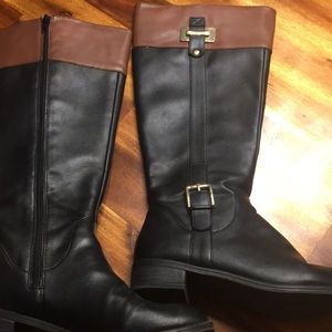 Karen Scott Brown/Black tall boots